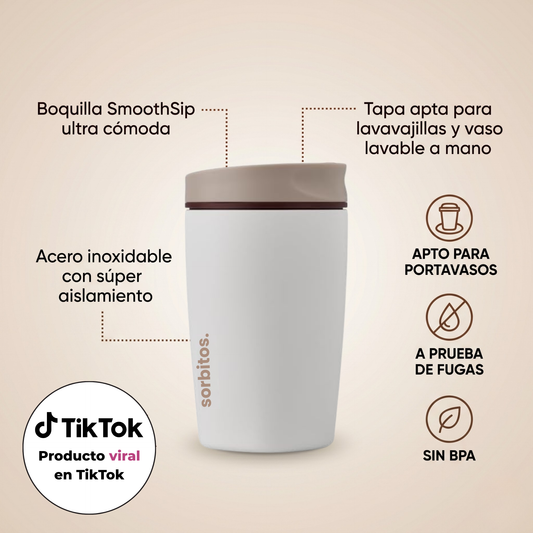 Sorbitos | Tumbler Térmico de Acero Inoxidable con Tecnología SmoothSip™